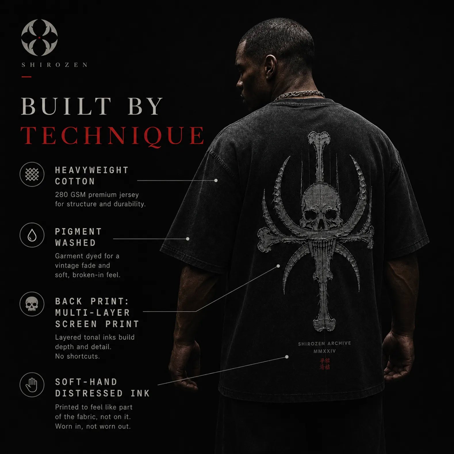Bone Sigil Vintage Washed Tee