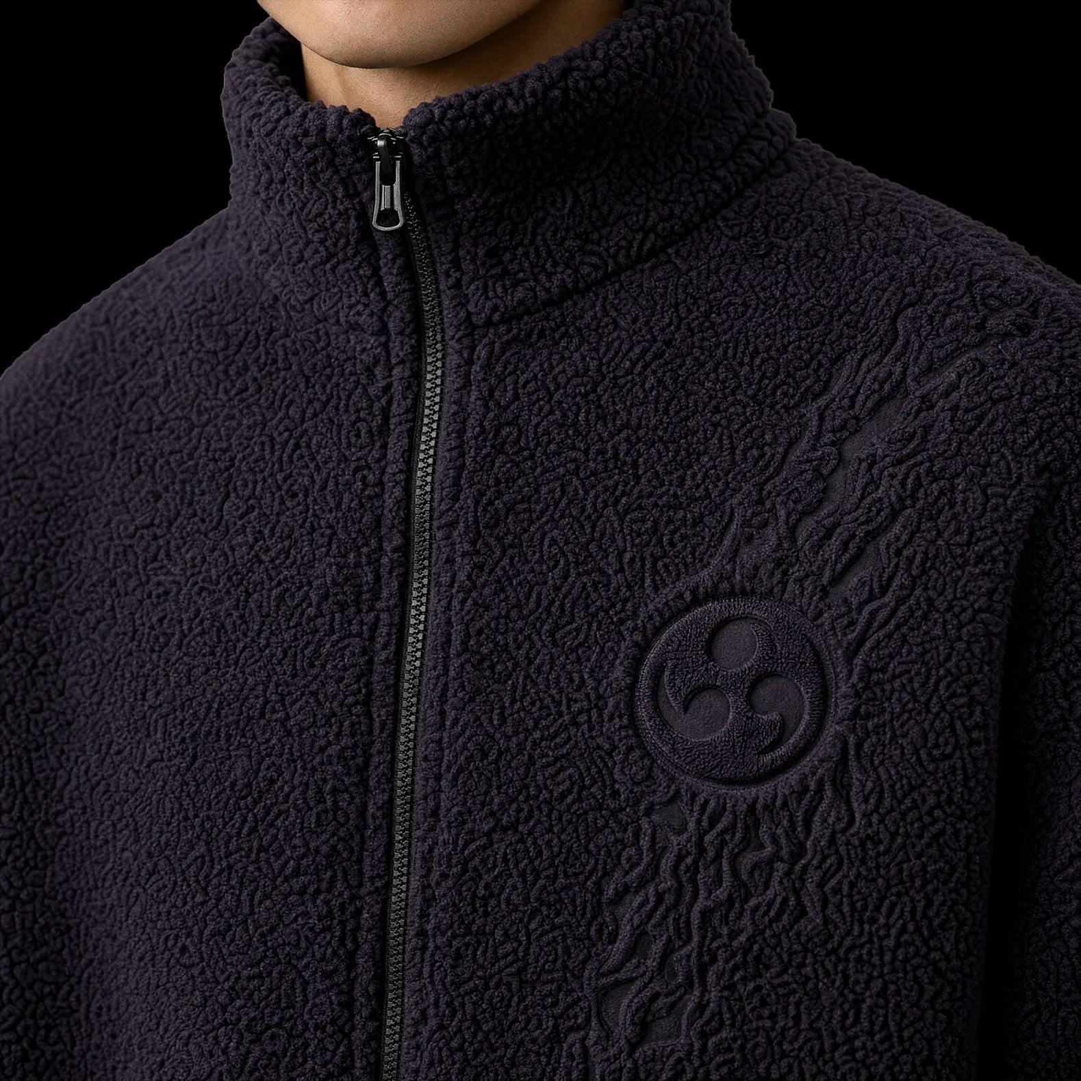 Raised Crest Fleece Jacket